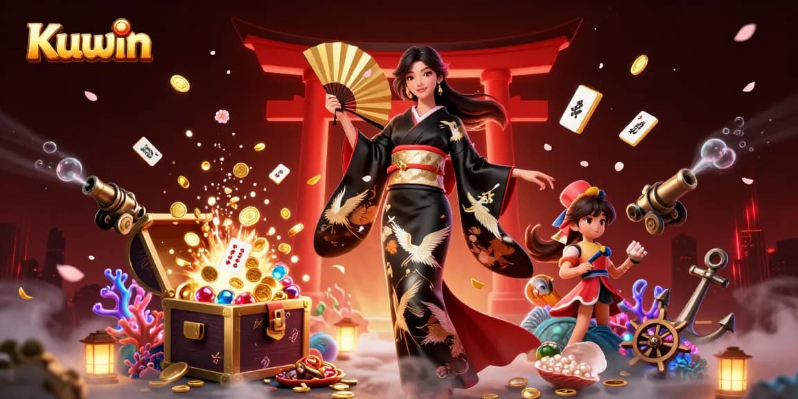 Kuwin offers dynamic underwater treasure-themed gambling experiences with elegant Asian elements.