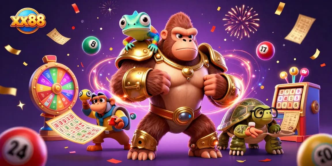 Experience thrilling moments at xx88 with 3D characters in a vibrant casino scene.