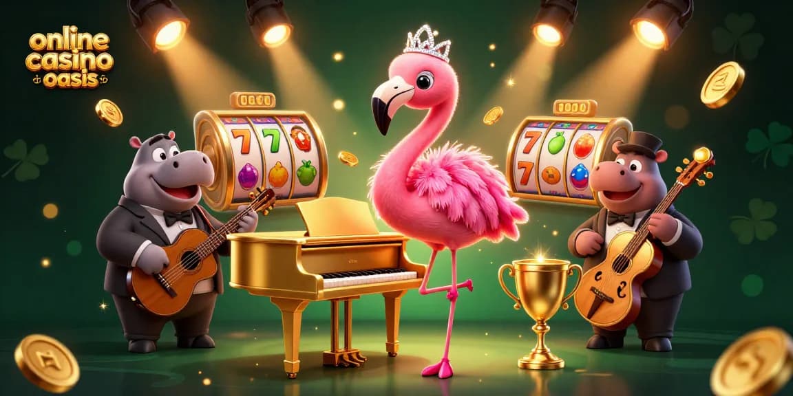 Experience the charm of an online casino ohne oasis with vibrant characters, slot action, and festive ambiance.