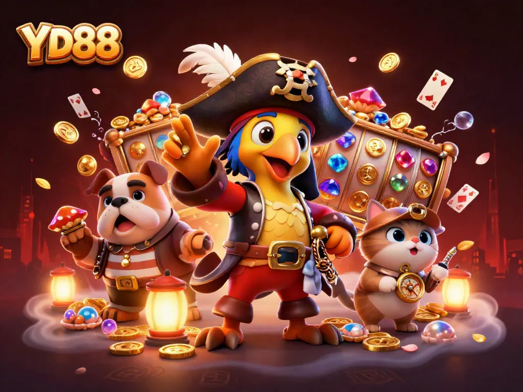 Join the thrilling action at YD88 as characters experience dynamic gameplay with golden treasures.