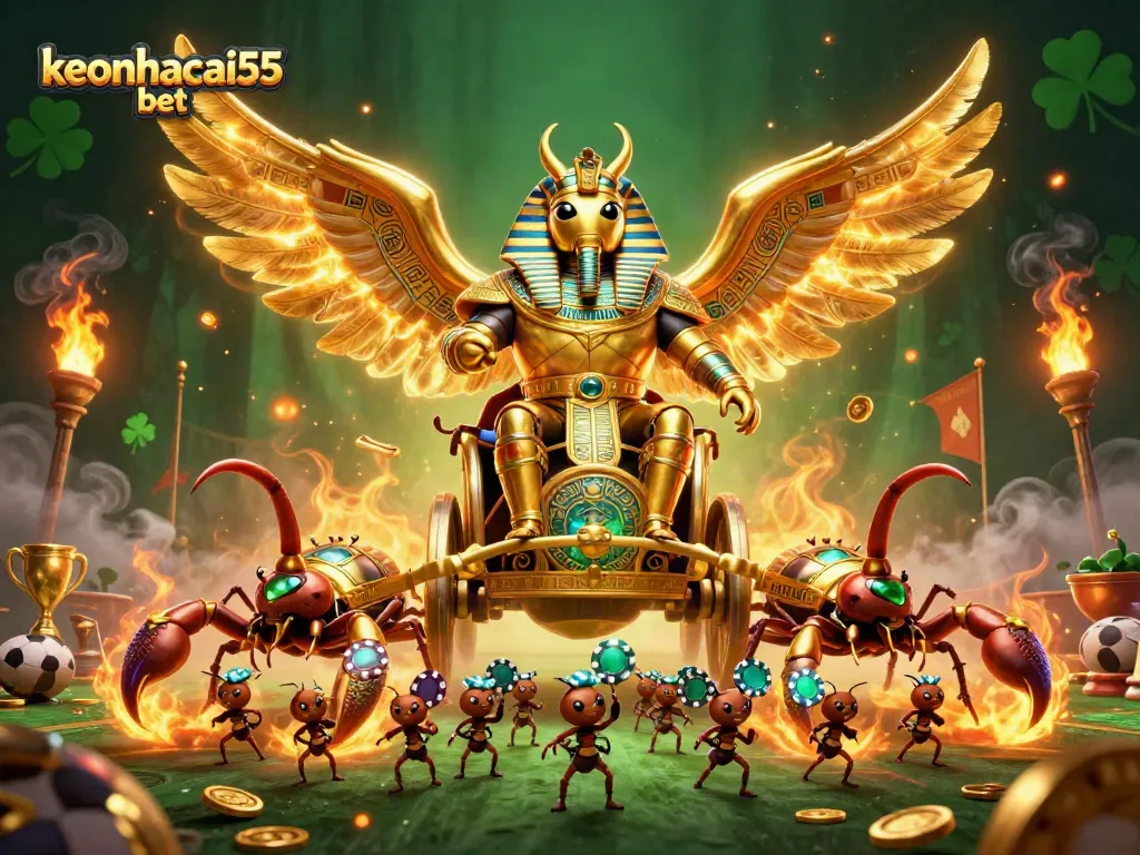 Engage with the thrilling world of keonhacai55 bet featuring a vibrant sports-themed casino scene.