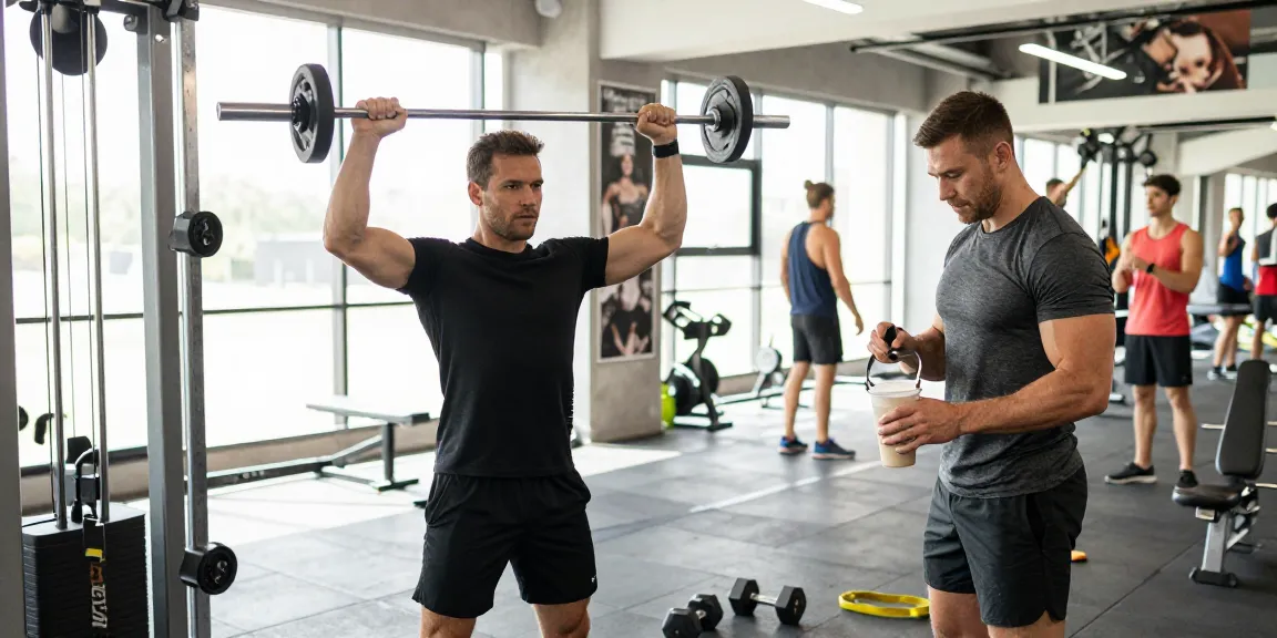 Selliza Shop - Fitnessbegeisterte im modernen Fitnessstudio, die an verschiedenen Geräten trainieren.