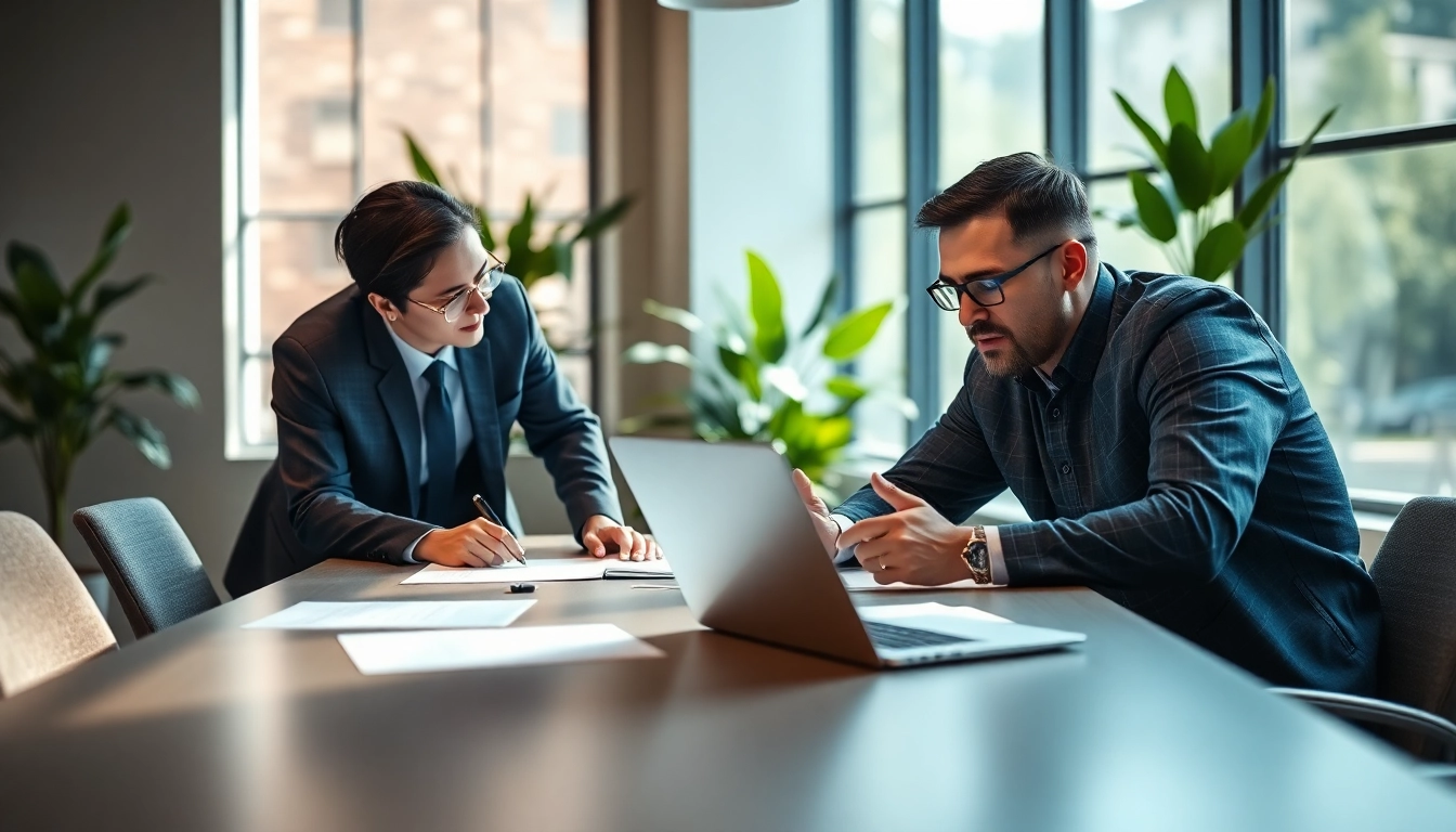 Headhunter Ingenieure im Gespräch mit einem Ingenieur über Karrieremöglichkeiten.
