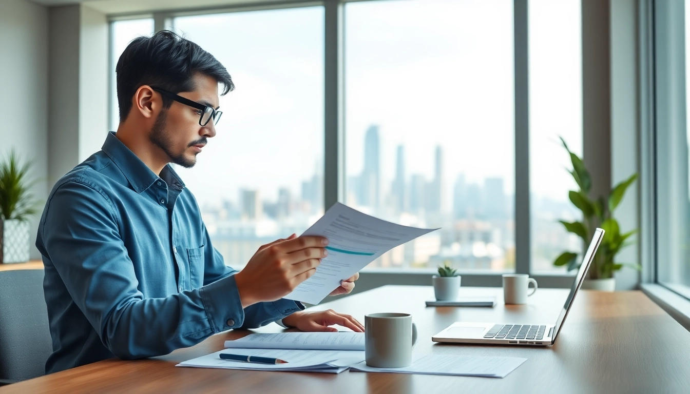 Behandlung von Finanzamt Schulden durch einen Finanzberater in einem modernen Büro.