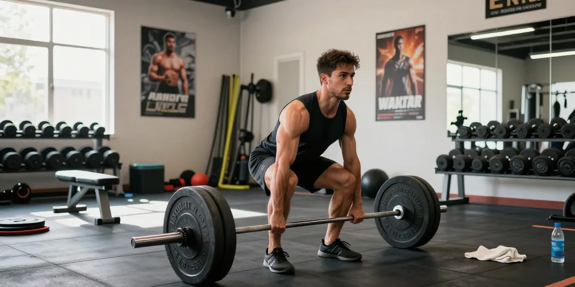 Anabolika Shop Deutschland mit einem starken Bodybuilder, der Gewichte in einer dynamischen Fitnessstudio-Atmosphäre hebt.