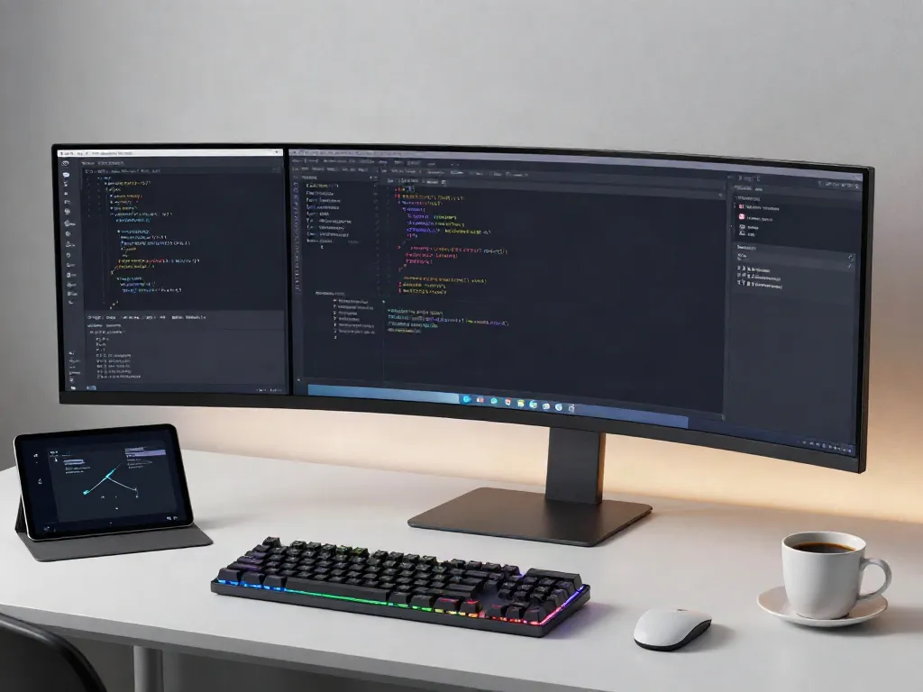 Secure code review in a modern developer workspace with advanced coding tools.