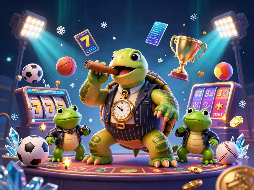 Experience the thrill of sunwin gaming with a vibrant, dynamic 3D casino illustration.
