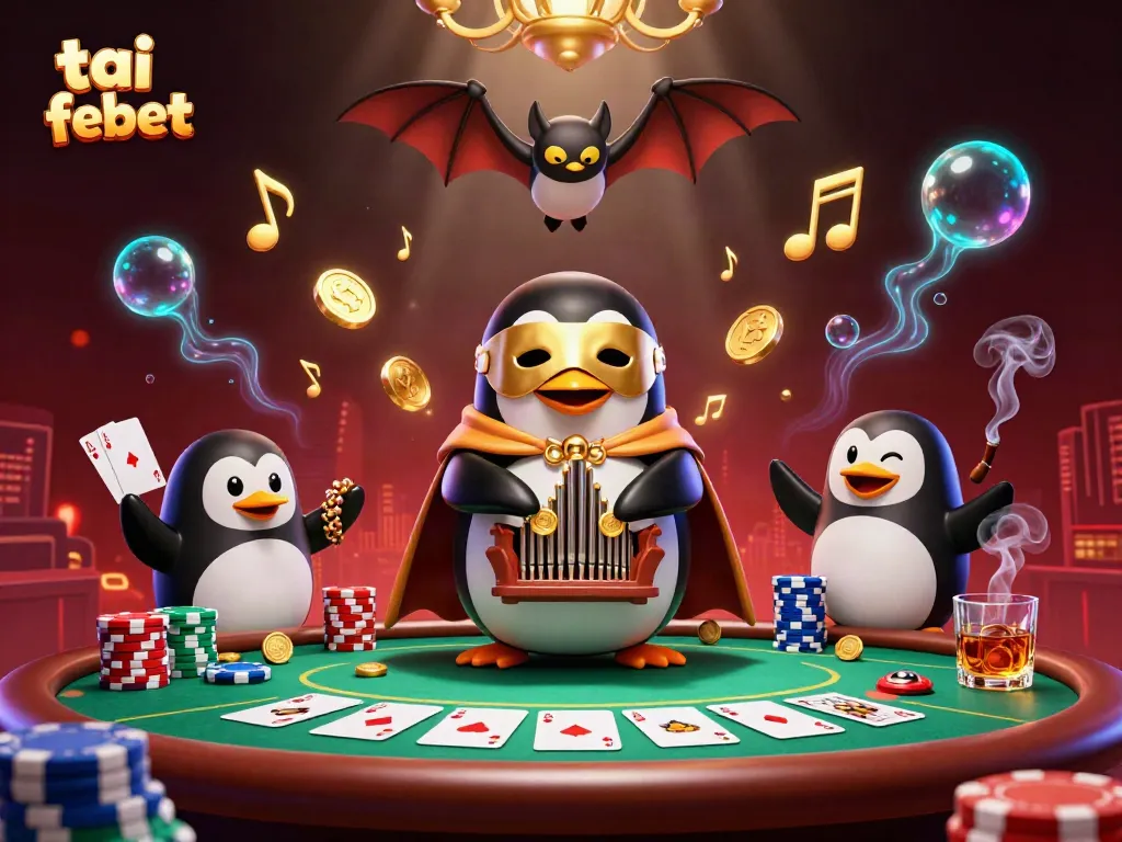 Experience thrilling wins at tai febet casino with a vibrant, animated scene of game action.