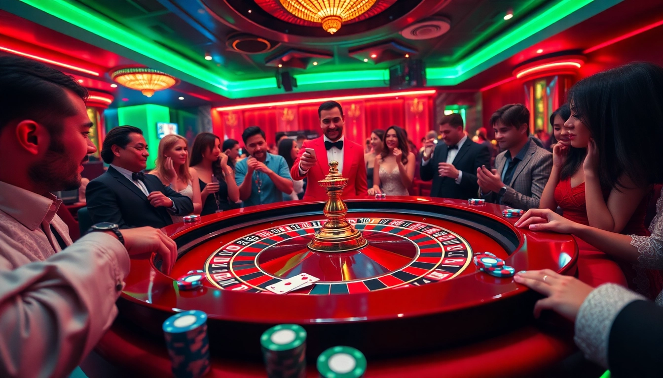 Experience the thrill of betting at https://kjc.football/ while engaging with a vibrant casino roulette game.