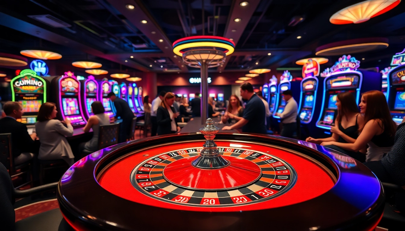 Spieler genießen aufregendes Casino-Erlebnis auf casinospielen.de mit Roulette und Spielautomaten.