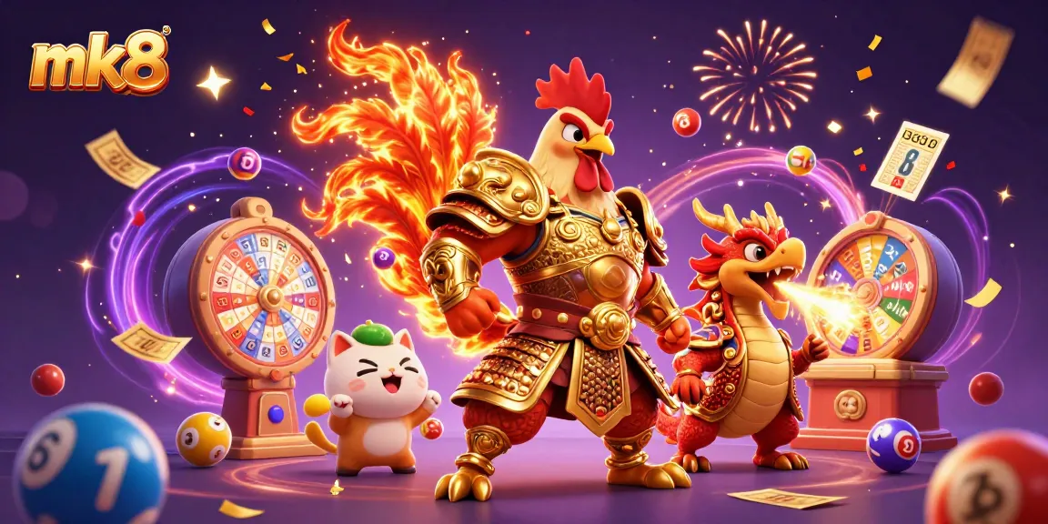 Capture epic wins with mk8 at this vibrant casino scene featuring energetic characters.