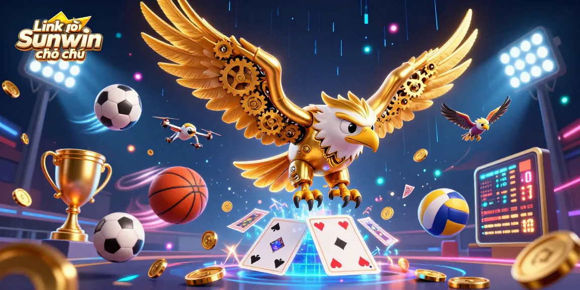 Experience thrilling gameplay with Link vào Sunwin chính thức amidst holographic cards and vibrant sports elements.